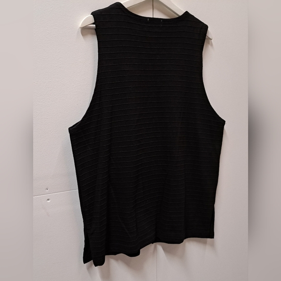 Vintage 80s 90s Women's Ticlio  Vest Jacket Black Full Zip Canada One Size OS - Picture 7 of 9